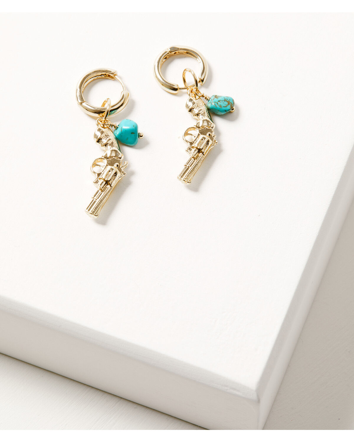 Image #2 - Shyanne Women's Golden Charm Statement Earrings, Gold, hi-res