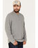 Image #2 - Brothers and Sons Men's Henley Thermal T-Shirt, Charcoal, hi-res