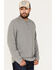 Image #2 - Brothers and Sons Men's Henley Thermal T-Shirt , Charcoal, hi-res