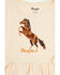 Image #2 - Wrangler Infant Girls' Horse Long Sleeve Snap Onesie, Pink, hi-res