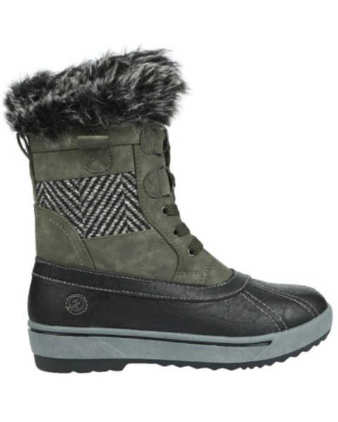 Image #2 - Northside Women's Brookelle Cold Weather Hiker Work Boots - Soft Toe , Olive, hi-res