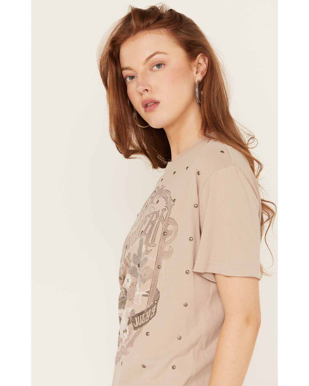 Image #2 - Affliction Women's Studded Southern Rock Graphic Tee, , hi-res