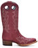 Image #2 - Corral Girls' Embroidered Western Boots - Square Toe, Wine, hi-res