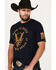 Image #2 - Brothers & Arms Men's Born To Serve Graphic T-Shirt, Navy, hi-res