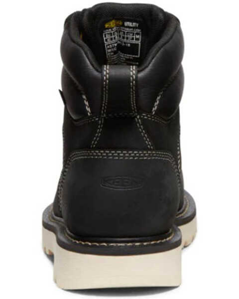 Image #3 - Keen Men's 6" Cincinnati Waterproof 90° Heel Lace-Up Work Boots - Carbon Fiber Toe, Black, hi-res