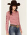 Image #1 - Ariat Women's Boot Barn Exclusive Team Kirby Medallion Print Long Sleeve Button-Down Stretch Western Shirt, Rose, hi-res