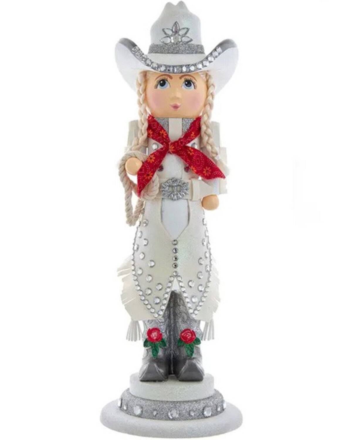 Image #1 - Kurt Adler 18" Hollywood Nutcrackers&trade; Rhinestone Cowgirl Nutcracker, Multi, hi-res