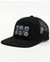 Image #1 - RopeSmart Men's Southwestern Rec Patch Mesh-Back Black Ball Cap , Black, hi-res