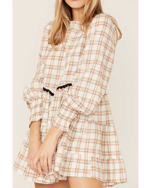 Image #3 - Maggie Sweet Women's Lupe Plaid Dress, Ivory, hi-res