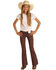 Rock & Roll Denim Girls' Dusty Palm Extra Stretch Trouser Jeans , Mauve, hi-res