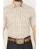 Image #3 - Cody James Men's Rangewear Plaid Print Short Sleeve Snap Western Shirt, Cream, hi-res