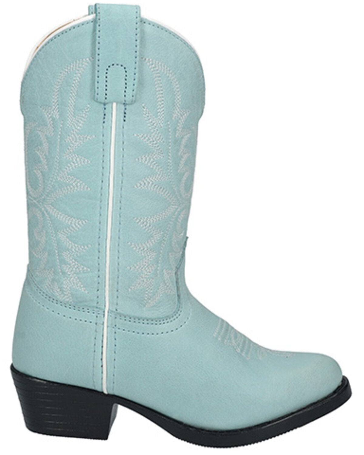 Image #2 - Smoky Mountain Girls' Denver Western Boots - Round Toe, Light Blue, hi-res