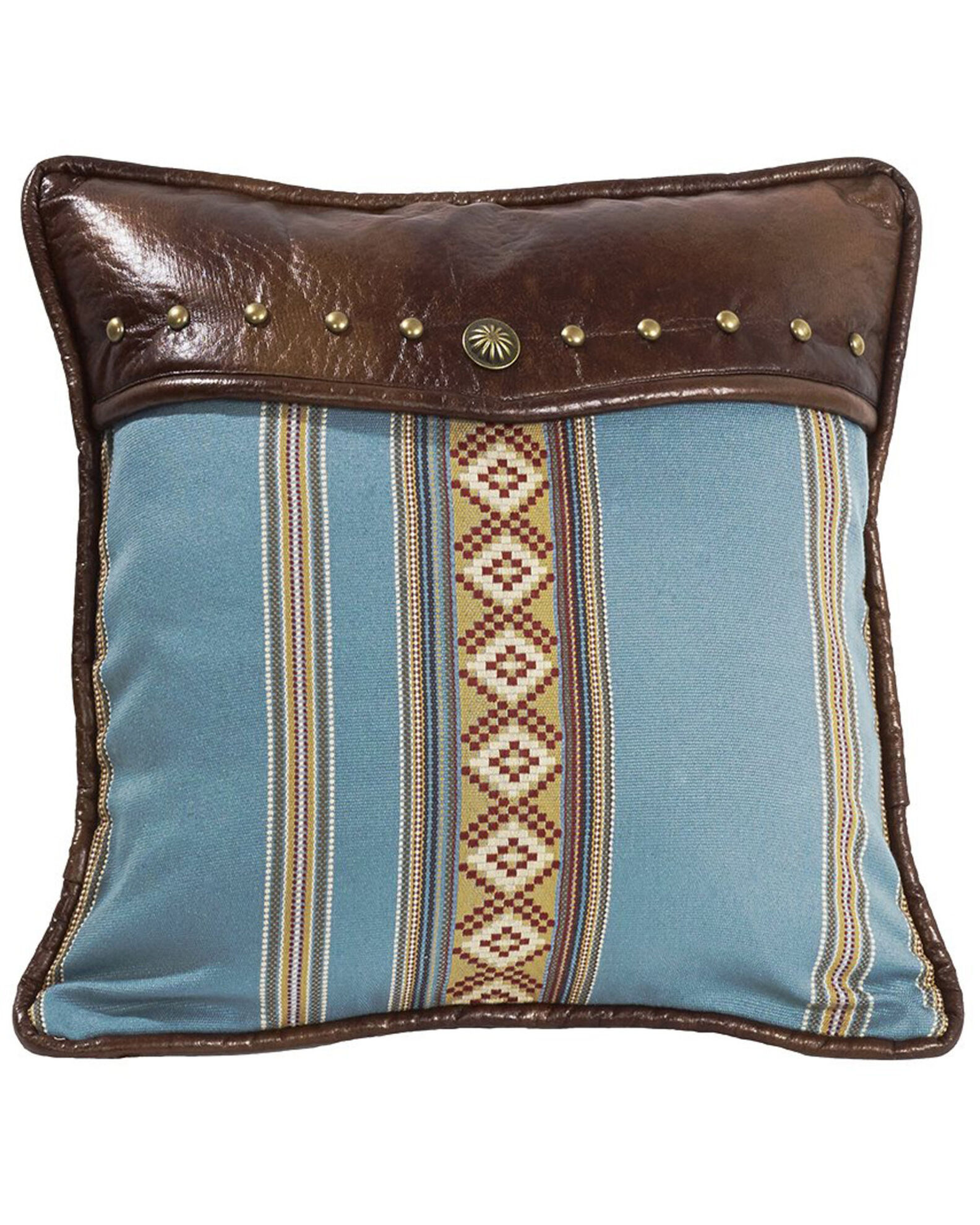 Image #1 - HiEnd Accents Ruidoso Blue Striped Throw Pillow, Multi, hi-res