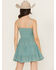 Image #4 - Angie Women's Eyelet Sleeveless Mini Dress, Green, hi-res