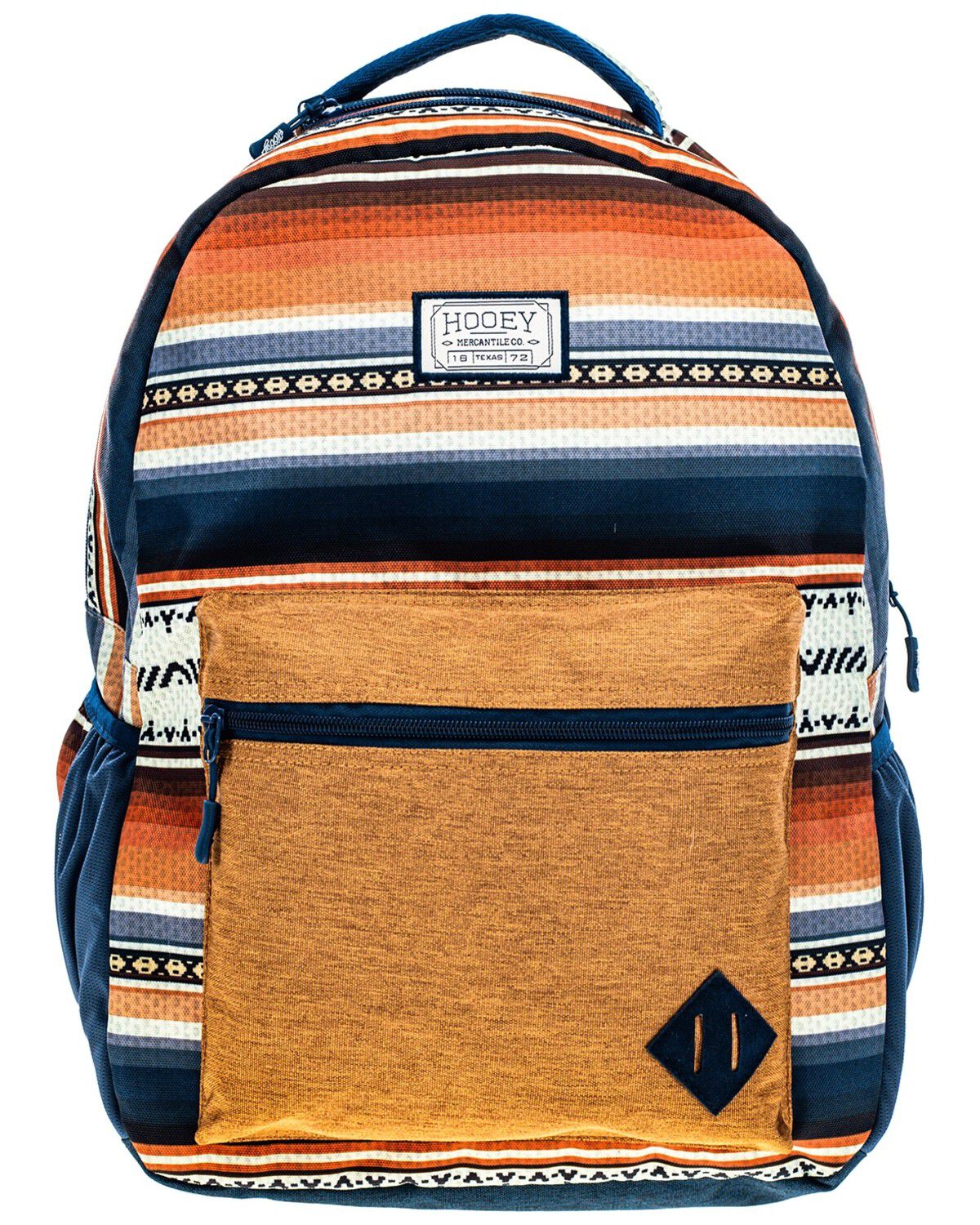 Image #1 - Hooey Recess Serape Stripe Print Backpack, Navy, hi-res