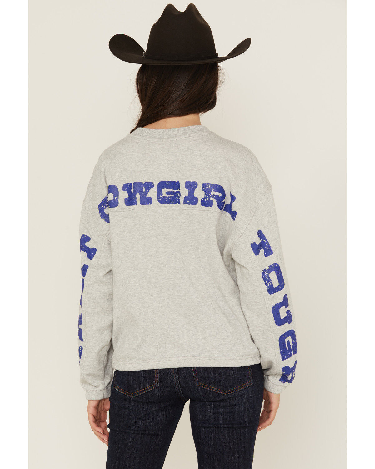 Image #4 - Ariat Women's Cowgirl Sweatshirt, Grey, hi-res