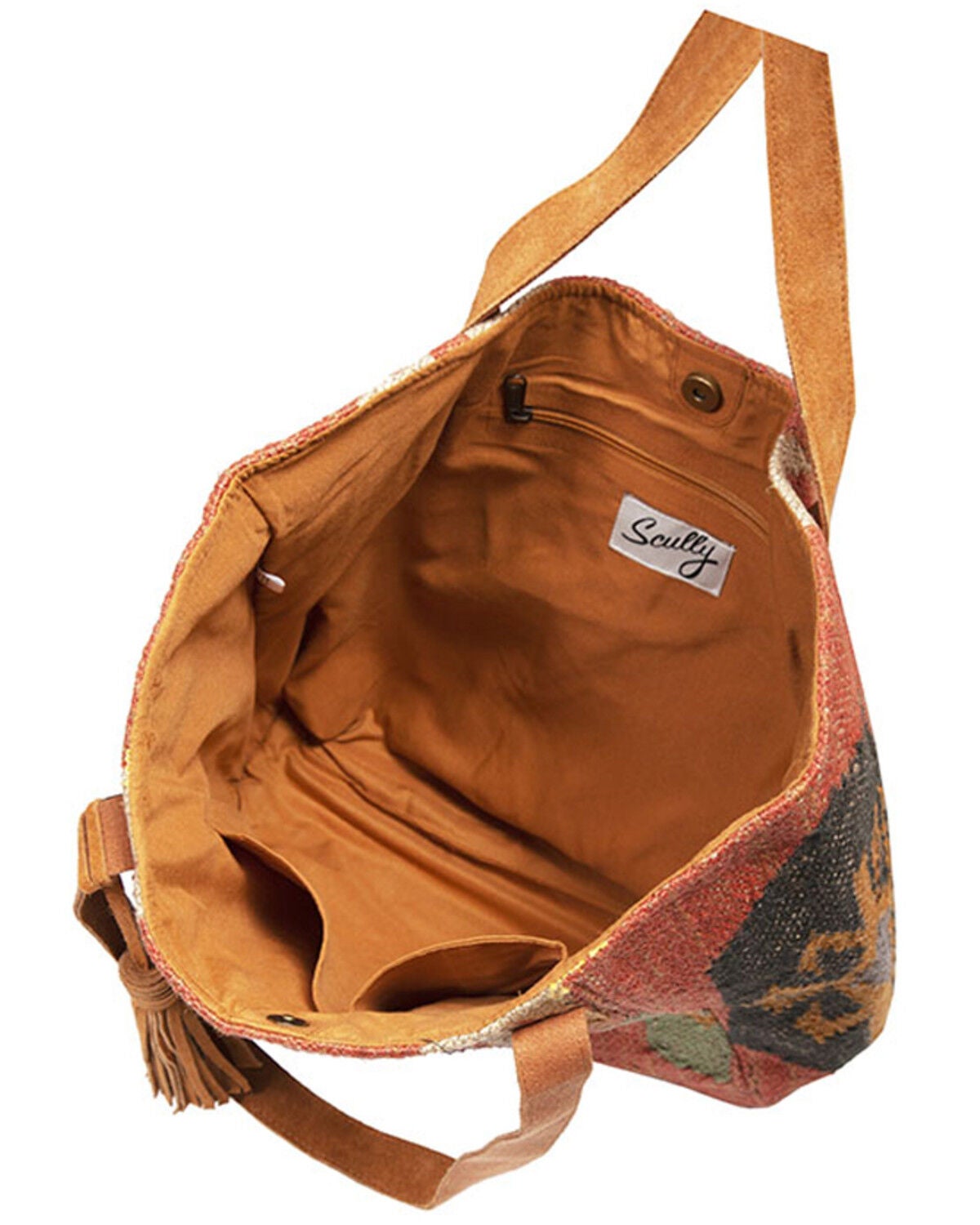 Scully Women's Woven Suede Trim Handbag, Multi