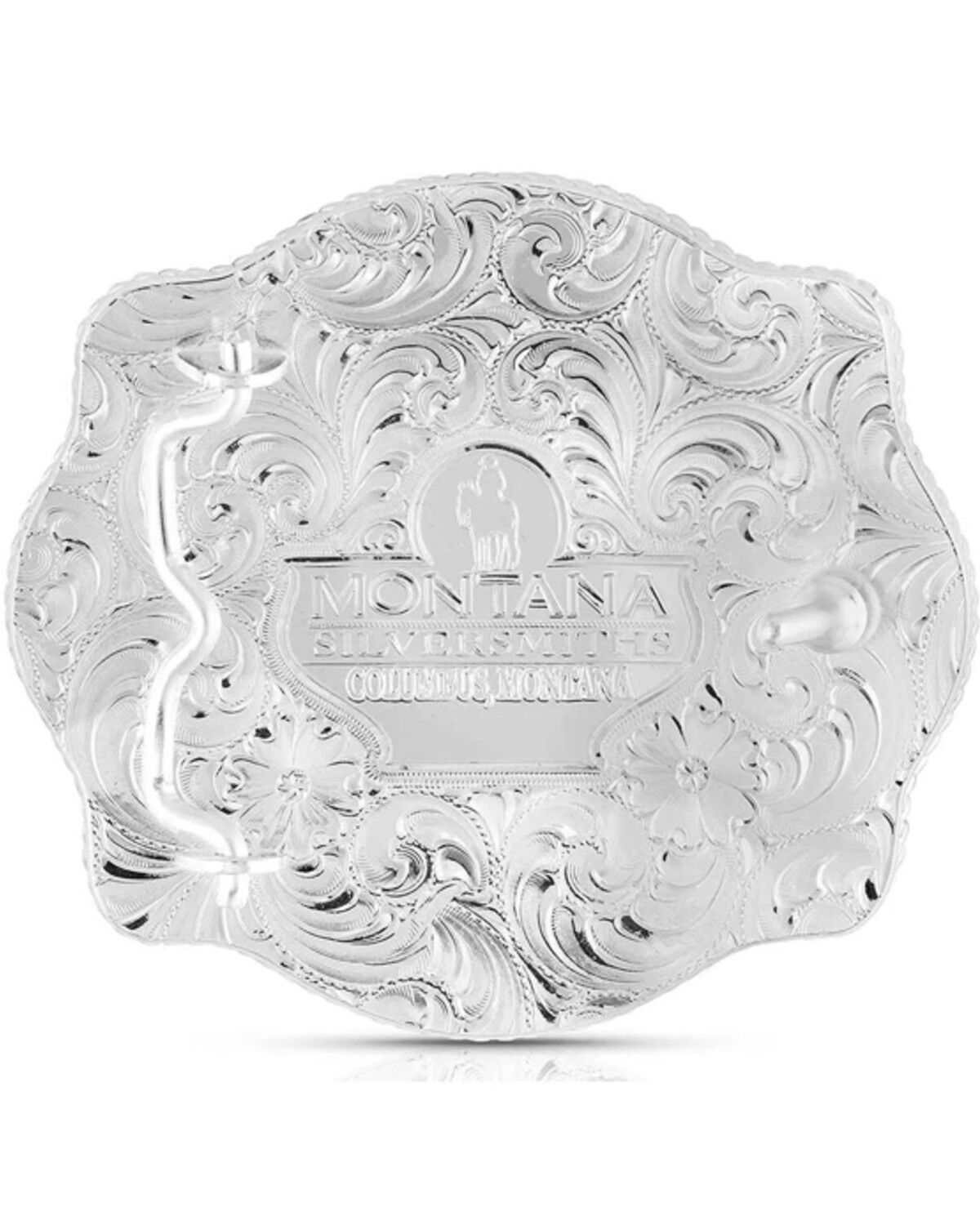 Image #2 - Montana Silversmiths Scalloped Champion Bullriding Belt Buckle, Silver, hi-res