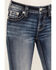 Image #4 - Miss Me Women's Medium Wash Mid Rise Paisley Sequin Embroidered Bootcut Jeans, Blue, hi-res