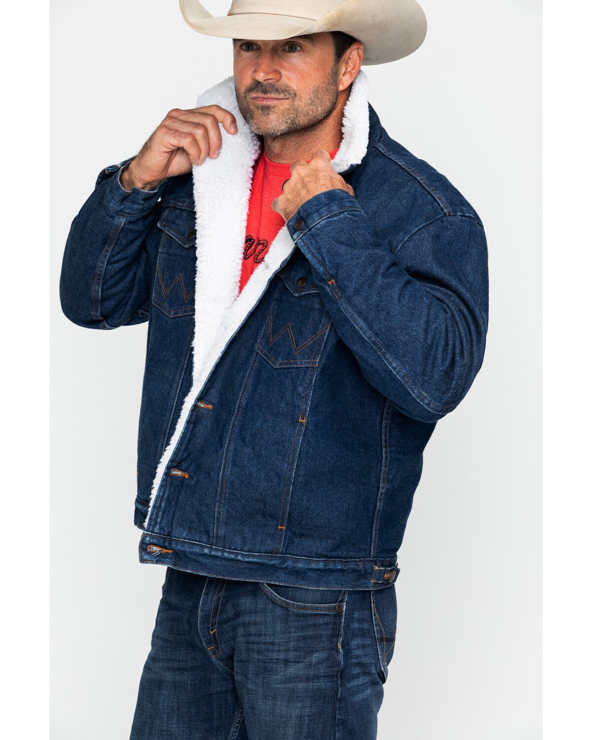 wrangler denim lined jacket