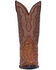 Image #5 - Dan Post Men's Tempe Full Quill Ostrich Western Boots -  Medium Toe, Saddle Tan, hi-res
