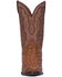 Image #5 - Dan Post Men's Tempe Full Quill Ostrich Western Boots - Round Toe, Saddle Tan, hi-res