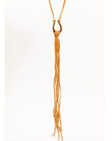 Idyllwind Women's Lucky Charm Fringe Necklace, Tan, hi-res