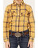 Image #3 - Wrangler Girls' Plaid Print Long Sleeve Pearl Snap Western Shirt, Yellow, hi-res