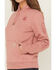 Image #3 - Carhartt Women's Relaxed Fit Midweight Logo Sleeve Graphic Hoodie, Rose, hi-res
