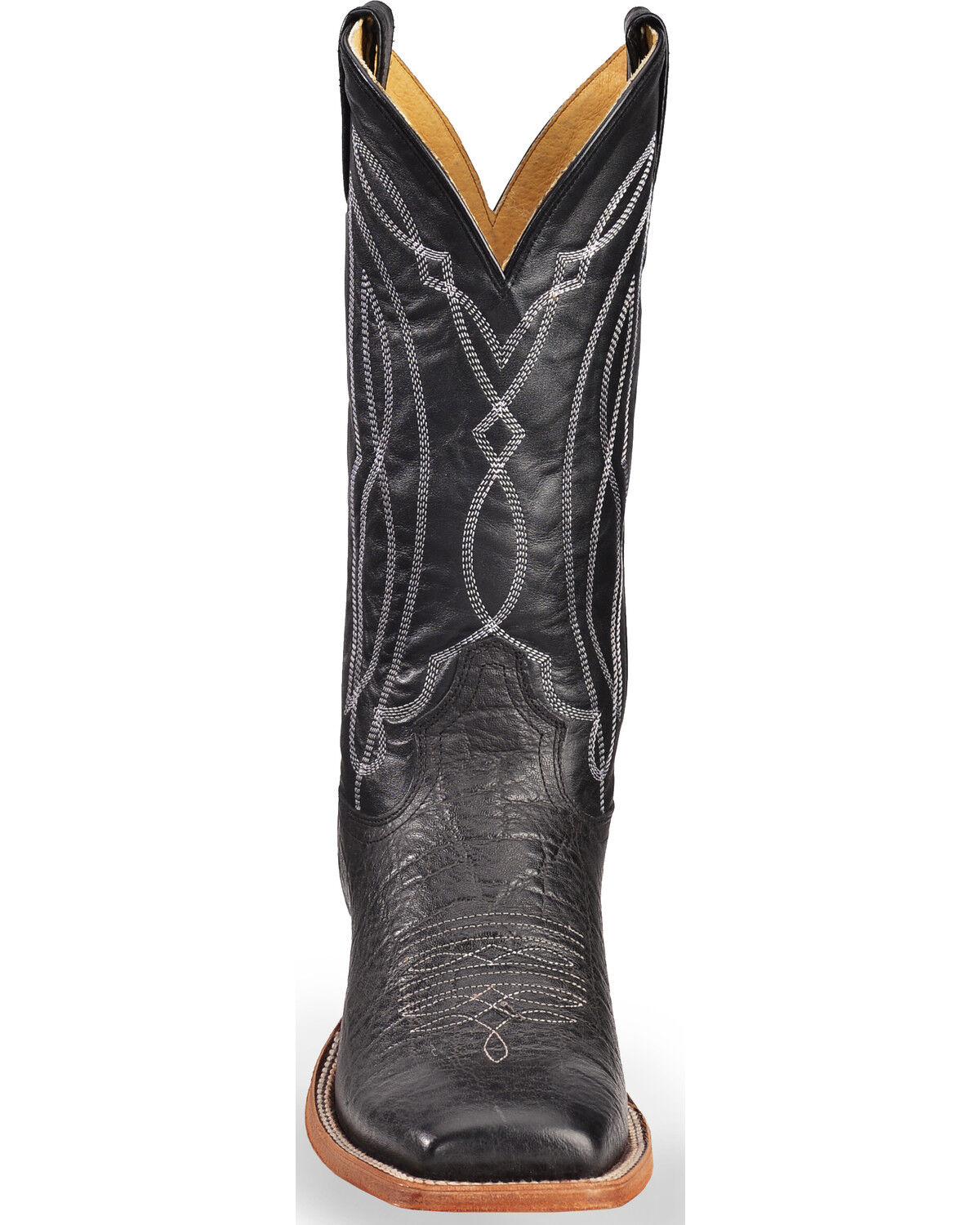 flat black cowboy boots