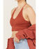 Image #3 - Fornia Women's Floral Jacquard Print Sleeveless Brami, Rust Copper, hi-res