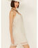 Image #2 - Wonderwest Women's Birch Cowl Neck Beaded Mesh Mini Dress, Cream, hi-res