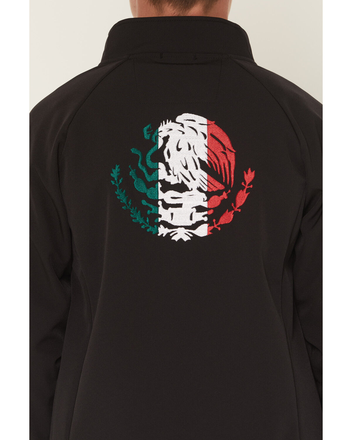 Image #4 - RANK 45® Boys' Mexico Flag Seal Softshell Jacket, Black, hi-res