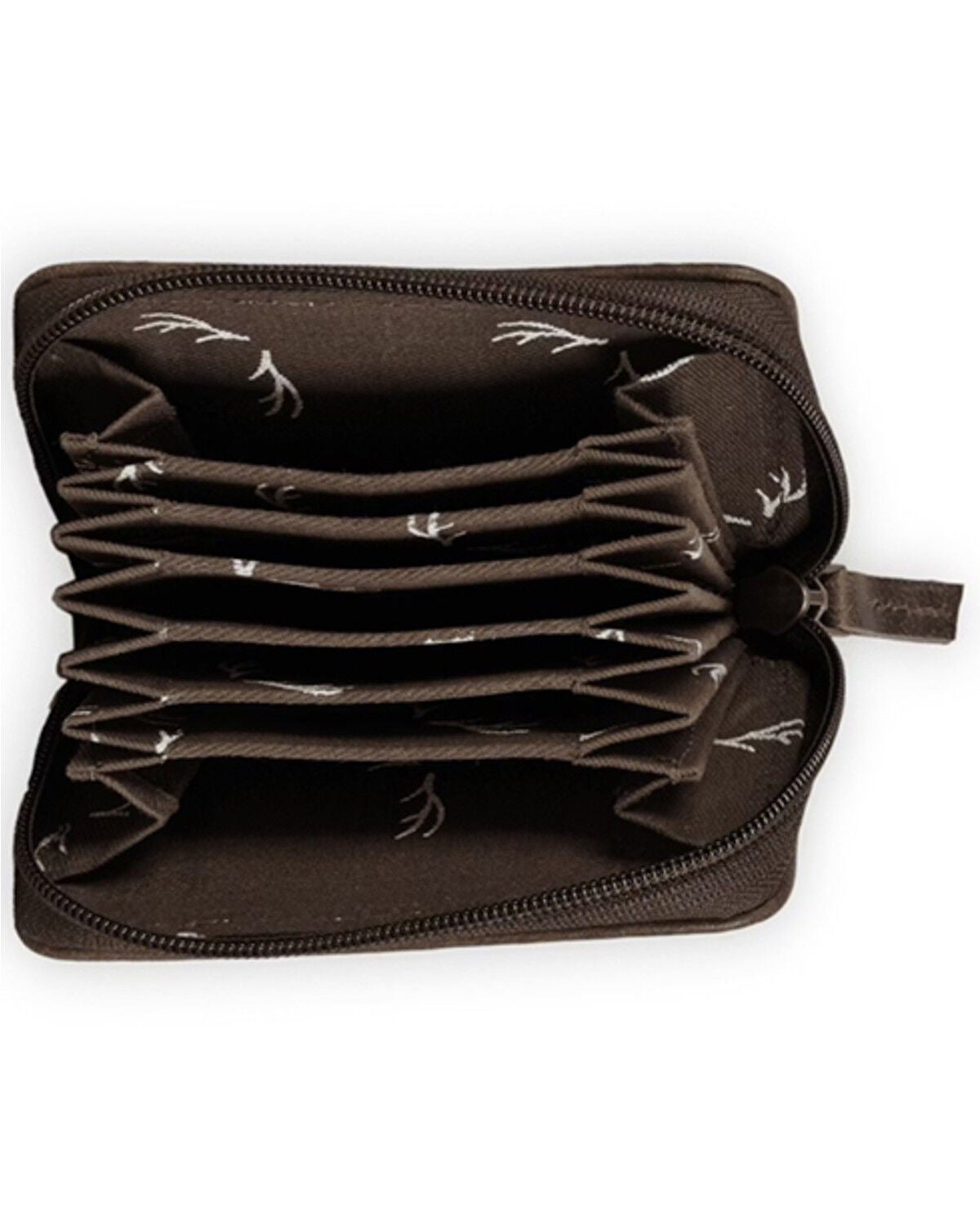 Image #2 - Ranch Junkie Women's Highlands Cowhide Wallet, Dark Brown, hi-res