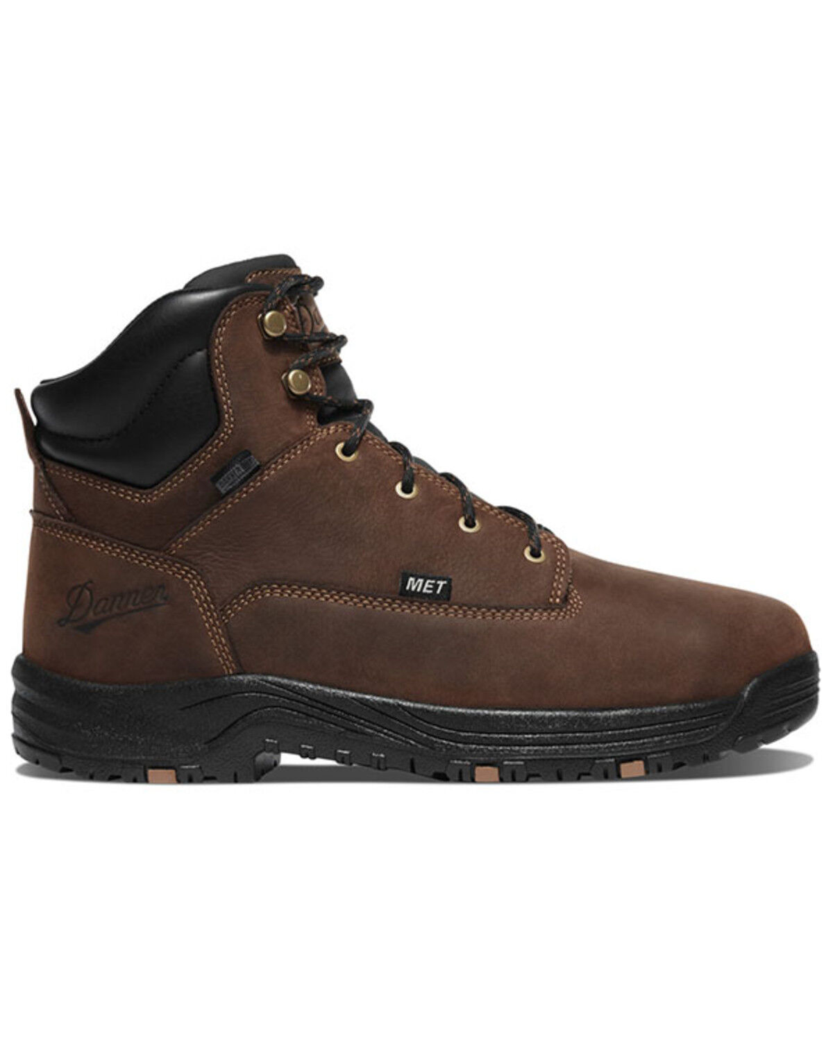 Image #2 - Danner Men's Caliper 6" Waterproof Work Boots - Aluminum Toe, Brown, hi-res