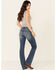 Rock & Roll Denim Women's Medium Wash Bootcut Riding Jeans, Blue, hi-res