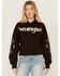 Image #1 - Wrangler Retro Women's Southwestern Sleeve Logo Hoodie, , hi-res