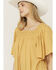 Image #2 - Band Of The Free Women's Solid Short Sleeve Ruffle Blouse, Peach, hi-res