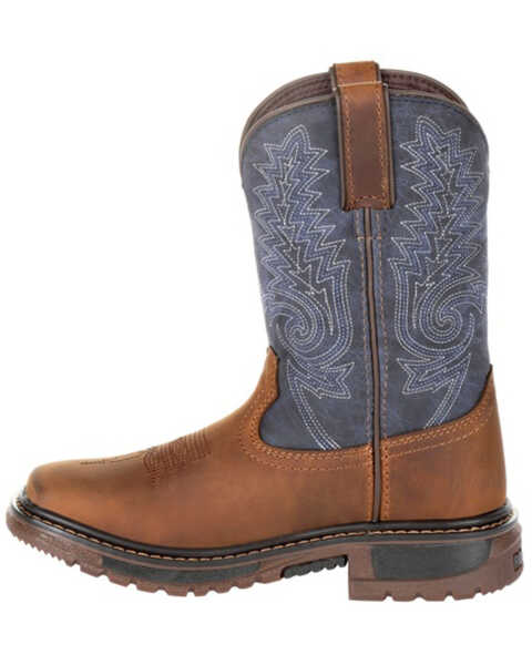 Image #3 - Rocky Boys' Ride FLX Western Boots - Square Toe, Brown, hi-res