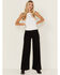 Image #1 - Wrangler Women's Midnight Ride Mid Rise World Wide Wide Leg Denim Jeans, Black, hi-res