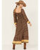 Image #4 - Wild Moss Women's Floral Border Print Long Sleeve Maxi Dress, Black, hi-res