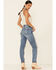 Sneak Peek Women's High Rise Straight Leg Jeans, Blue, hi-res