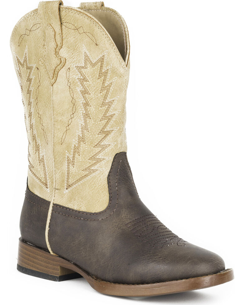 Roper Youth Boys' Billy Western Boots - Square Toe , Brown, hi-res