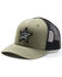 Image #1 - Oil Field Hats Men's American Flag Star Patch Solid-Back Olive Ball Cap, Grey, hi-res