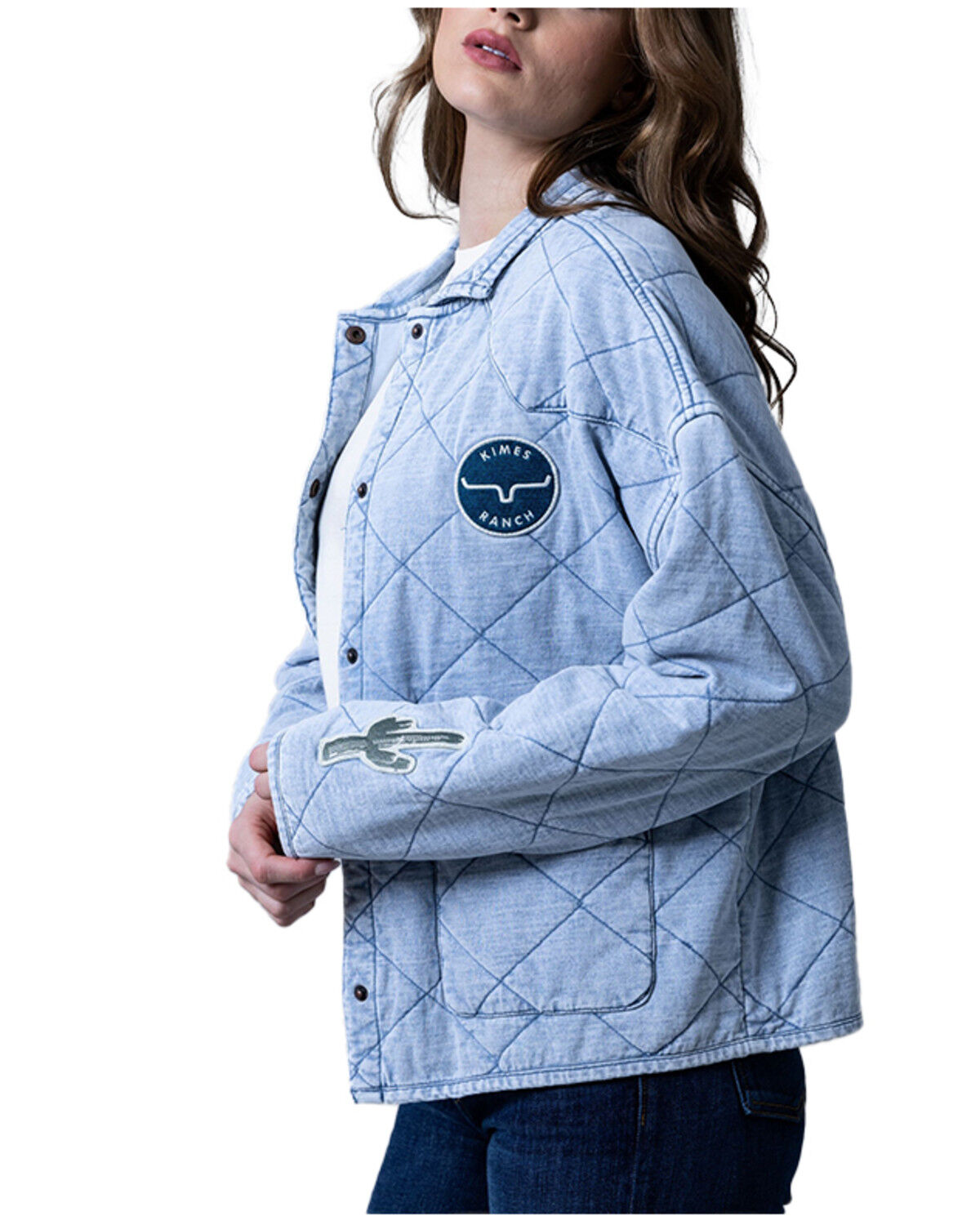 Image #3 - Kimes Ranch Women's Quilted Patch Jacket, Blue, hi-res