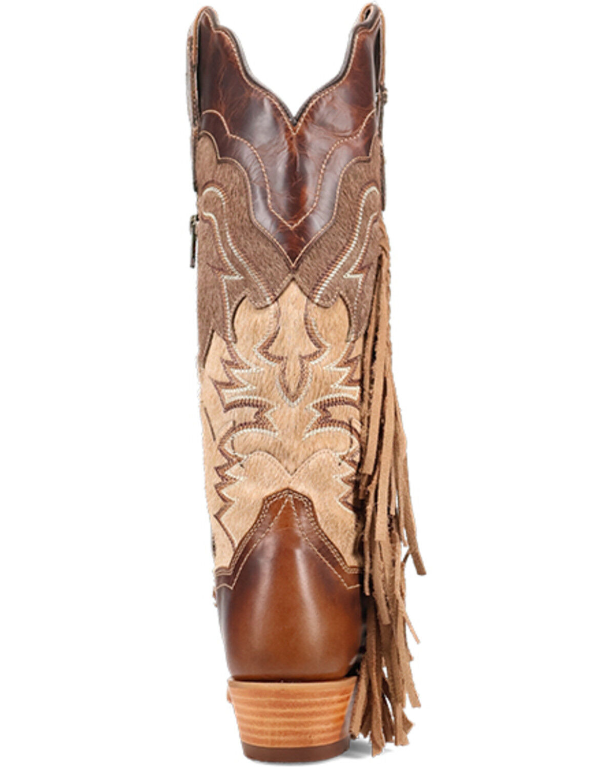 Image #5 - Dan Post Women's Dayla Fringe Tall Western Boots - Snip Toe, Tan, hi-res