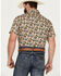 Image #4 - Rock & Roll Denim Men's Cactus Print Stretch Short Sleeve Snap Western Shirt, Tan, hi-res