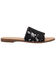 Image #2 - Dingo Women's Metallic Hairon Moo Moo Sandals, Black, hi-res