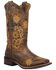 Image #1 - Laredo Women's Secret Garden Western Performance Boots - Broad Square Toe, Brown, hi-res