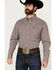 Image #2 - Wrangler Men's Classics Plaid Print Long Sleeve Button-Down Western Shirt - Tall, Burgundy, hi-res